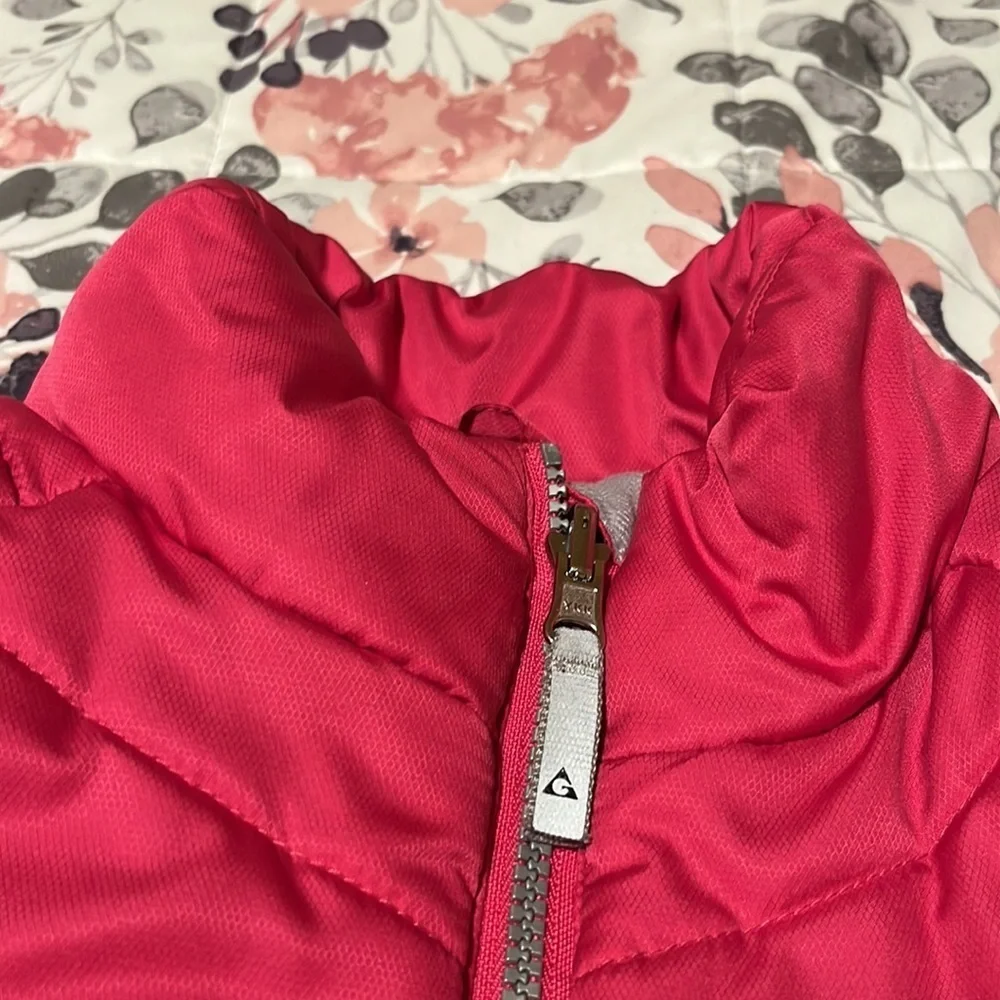 Gerry Fuschia Pink Silver Girls Puffer Coat Size Large 14-16